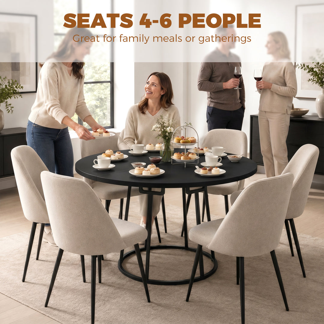 Dining Table Space Saving Kitchen Table Spliced Tabletop Conical Metal