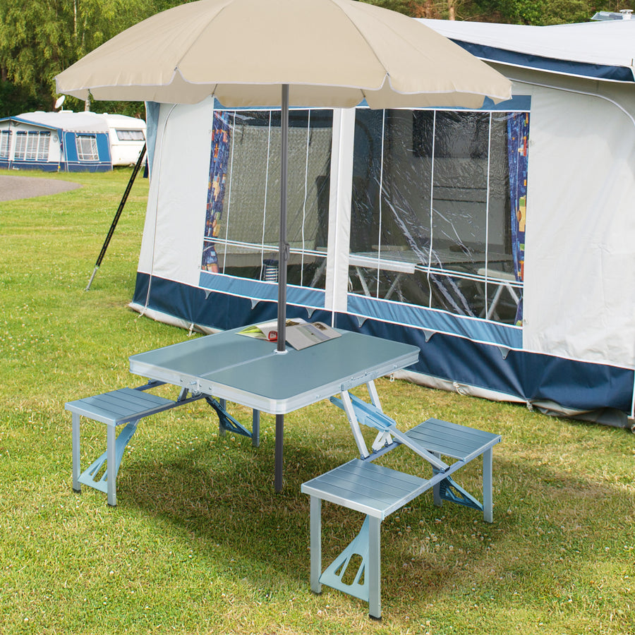 Aluminum Portable Picnic Table Chair Set