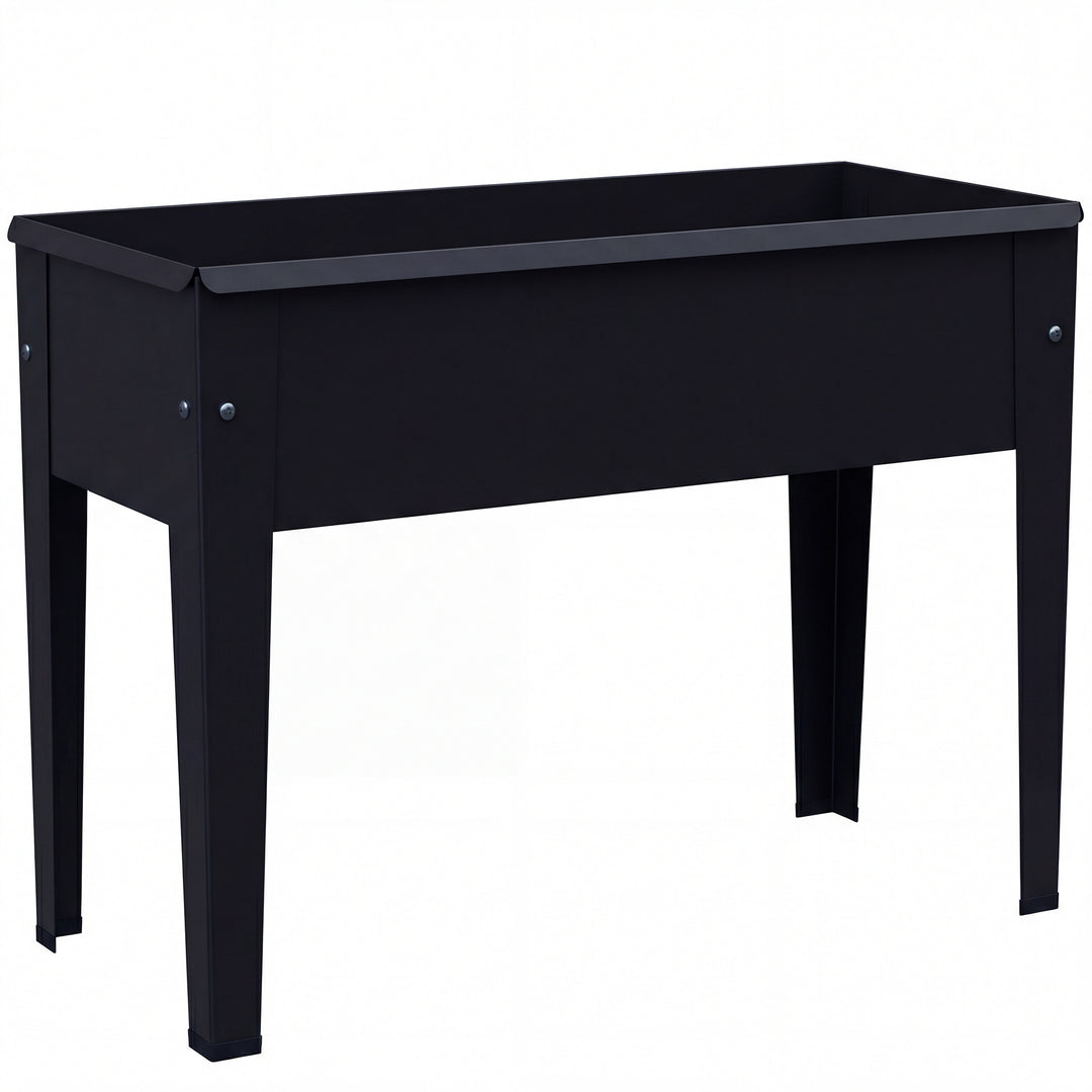 Raised Planter, Metal Raised Garden Bed on Legs with Drainage Hole and