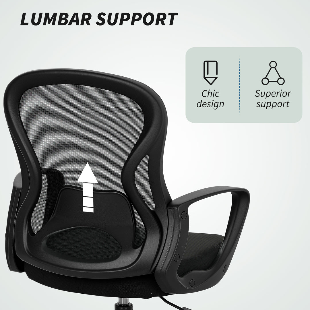 Drafting Chair with Adjustable Footrest, Ergonomic Mesh Office Chair with Lumbar Support, Adjustable Height for Standing Desk, Black