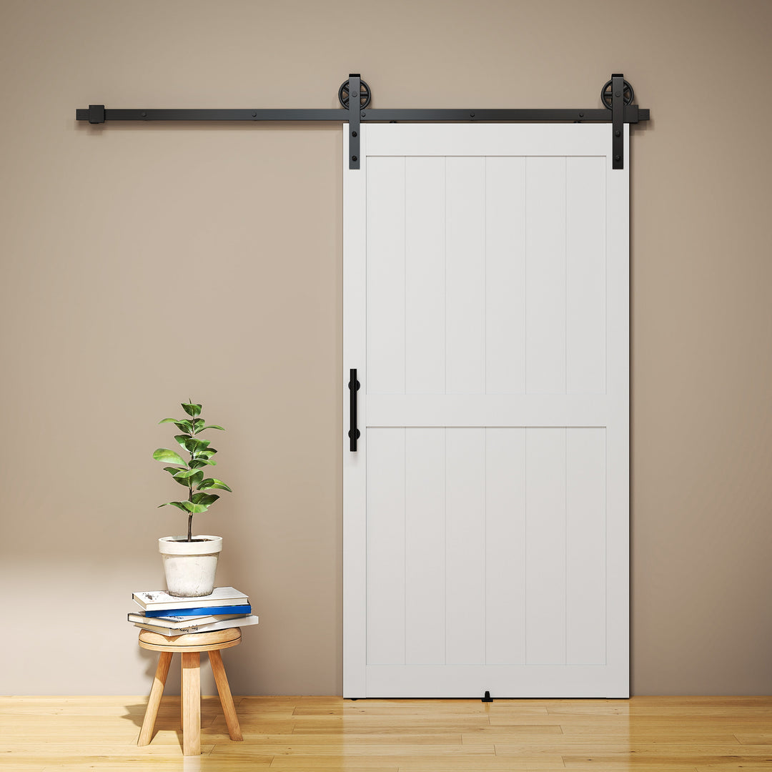213.4cm Sliding Barn Door Kit, Sliding Door with Track, Hardware, Upgr