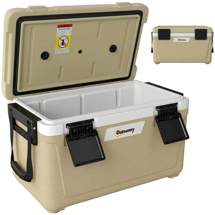 42.6L Insulated Cool Box, Lightweight Portable Ice Cooler with Handle,