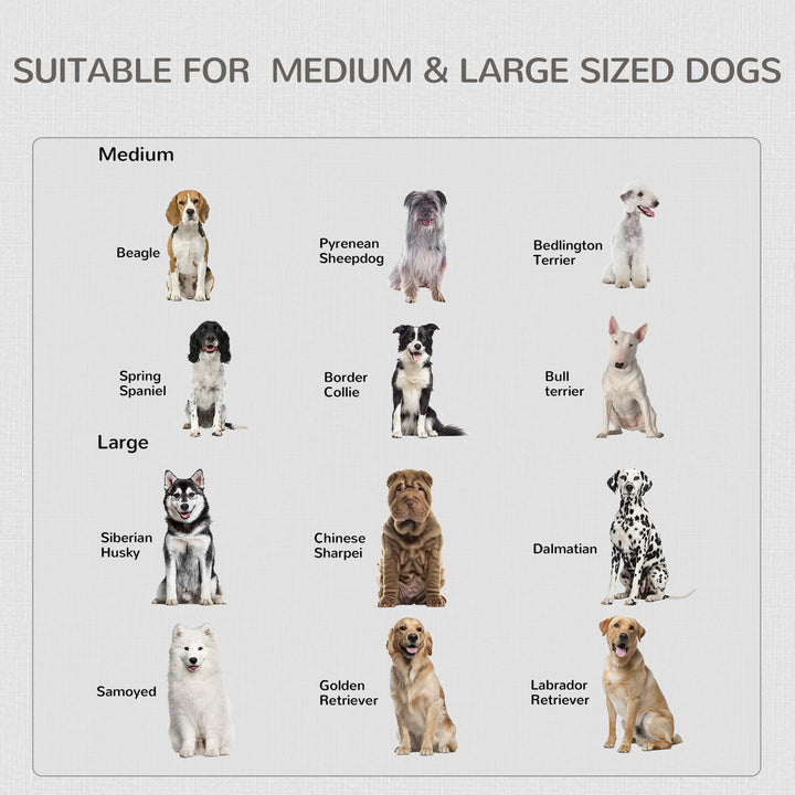 2-in-1 Dog Cage and Side Table, with Two Lockable Doors, for Medium Large Dogs - White