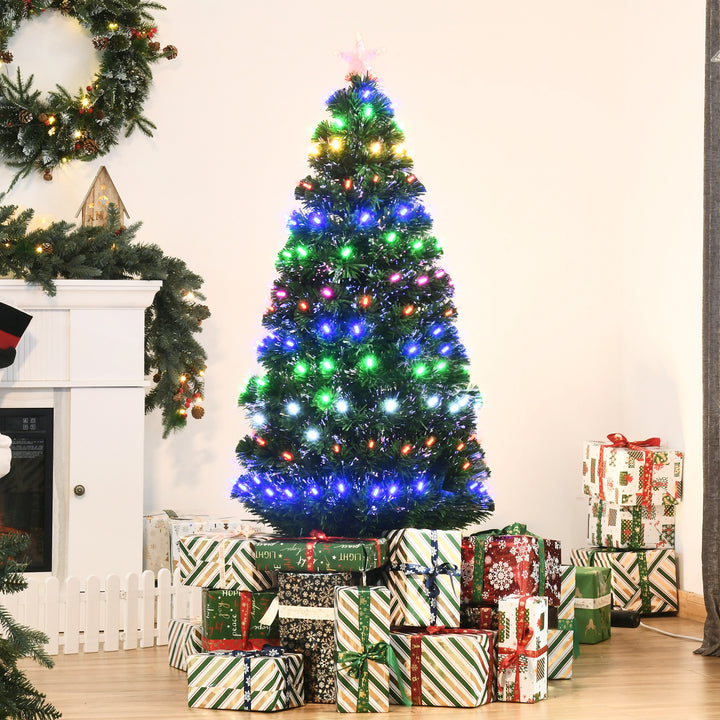 MCL 5FT Pre-Lit Artificial Christmas Tree w/ Lights Star Topper Metal Base Home Seasonal Decoration