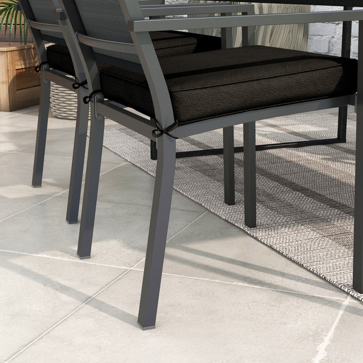 4-Piece Seat Cushions Pillow Replacement, Patio Chair Cushions Set wit
