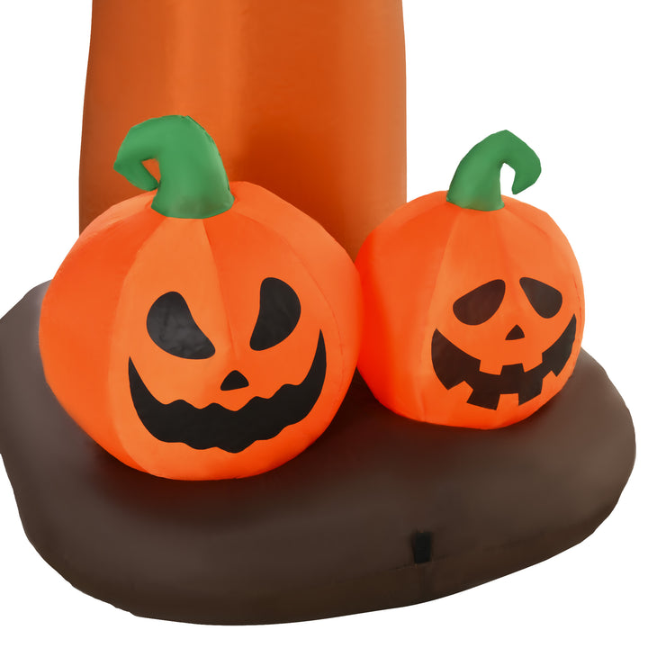 2.7m Halloween Inflatable Dead Tree with Ghost, Pumpkin and Owl, Blow Up Decorations with Build-in LED Lights for Party Outdoor Garden Décor