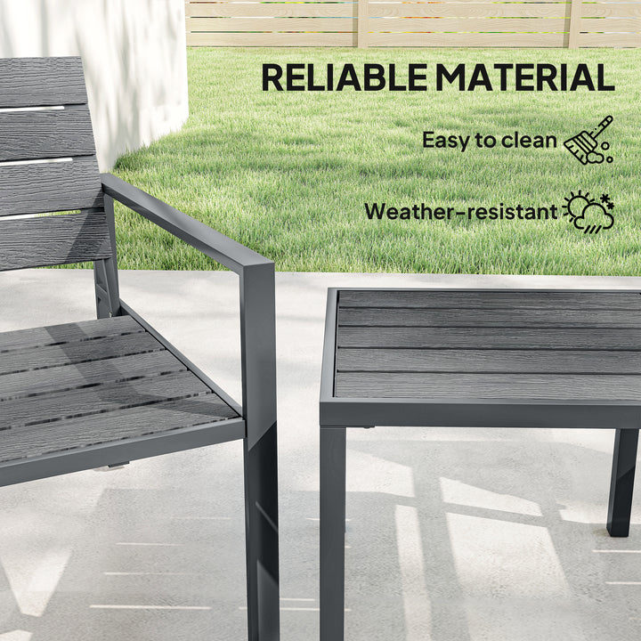 3 Pieces Garden Bistro Set for 2, Outdoor Bistro Table and Chairs with