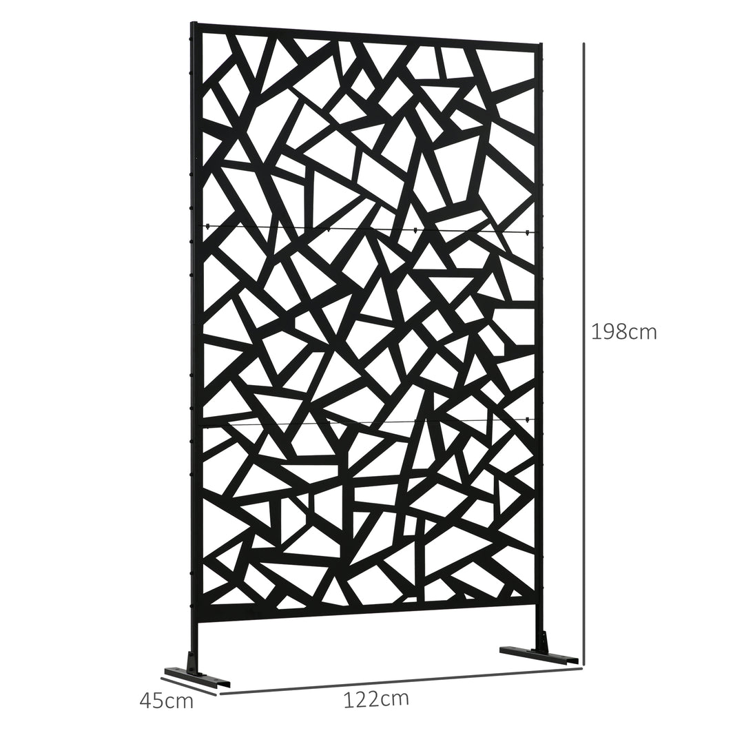 Freestanding Garden Partition Screen Metal Decorative with Expansion S