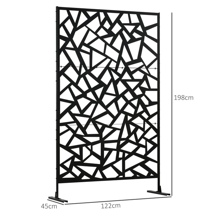 Freestanding Garden Partition Screen Metal Decorative with Expansion S