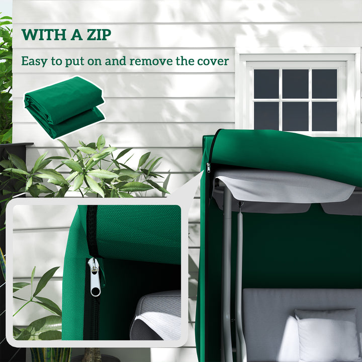220 x 125cm Three-Seater Swing Chair Protective Cover - Green
