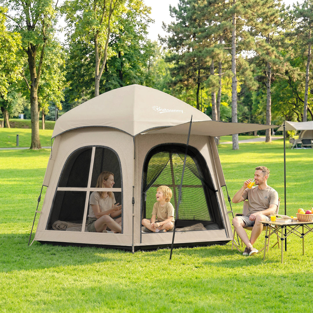 Pop Up Tent 3000mm Waterproof Instant Camping Tent 3-4 Person with 2 D