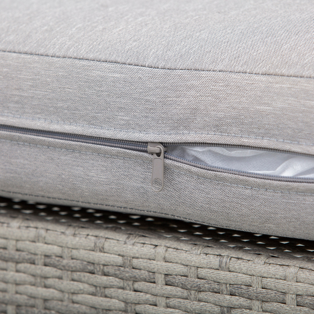 MCL Three-Piece Corner Rattan Set, with Glass Tables