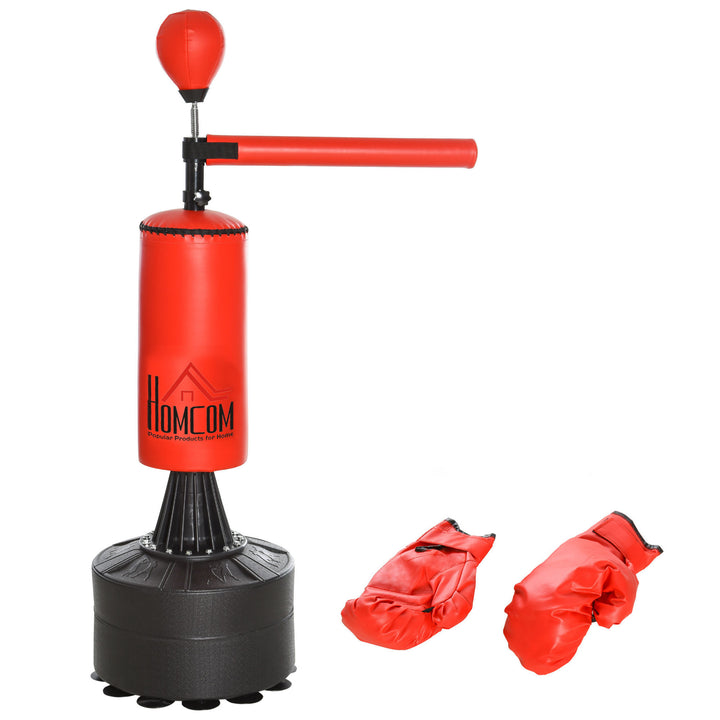 HOMCOM Freestanding Boxing Punch Bag Stand with Rotating Flexible Arm, Speed Ball, Waterable Base by HOMCOM | Aosom UK