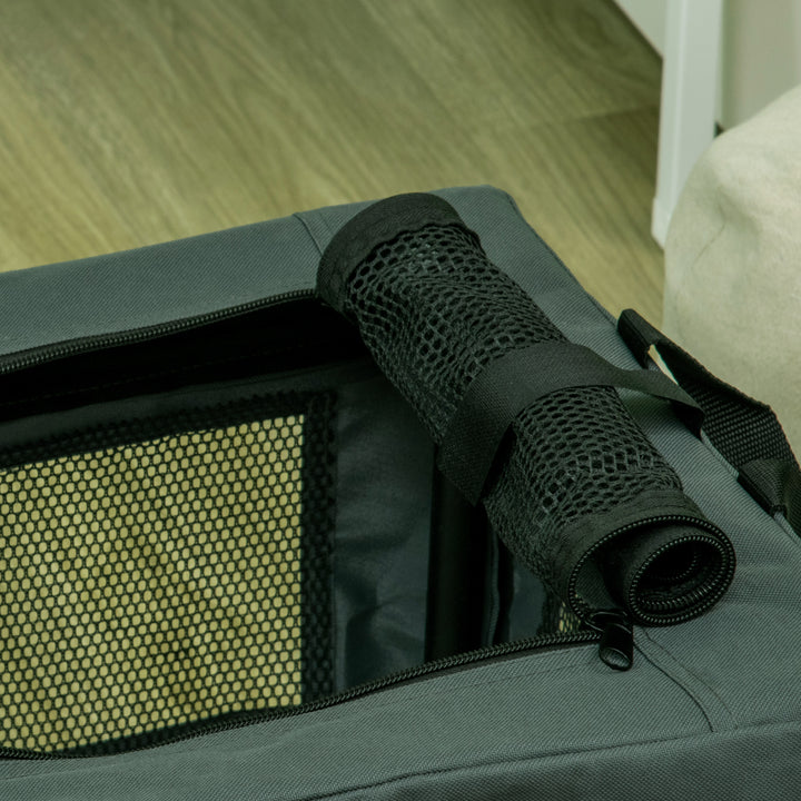 48.5cm Pet Carrier, with Cushion, for Miniature Dogs - Grey