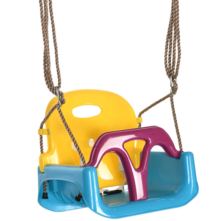 3 in 1 Detachable Kids Swing Seat with Seatbelt, Adjustable Rope for I