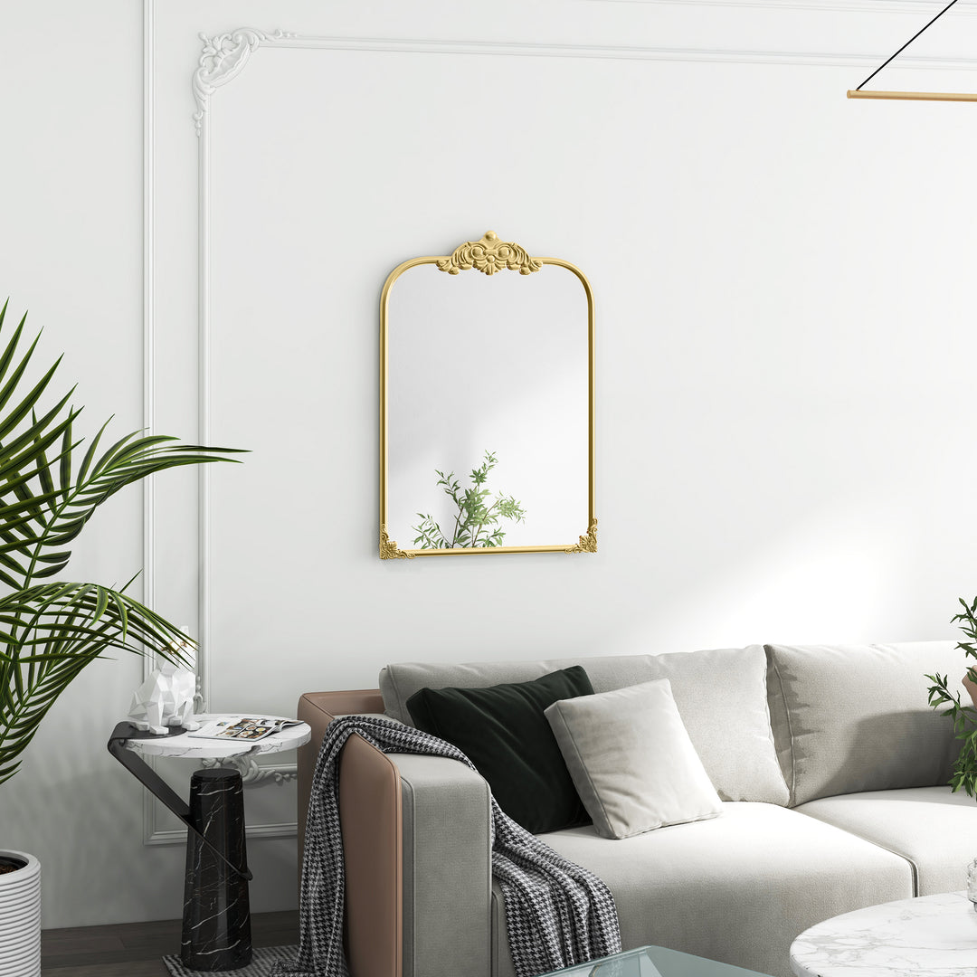 Wall Mirror, Decorative Baroque Mirror with Metal Frame, for Bedroom a
