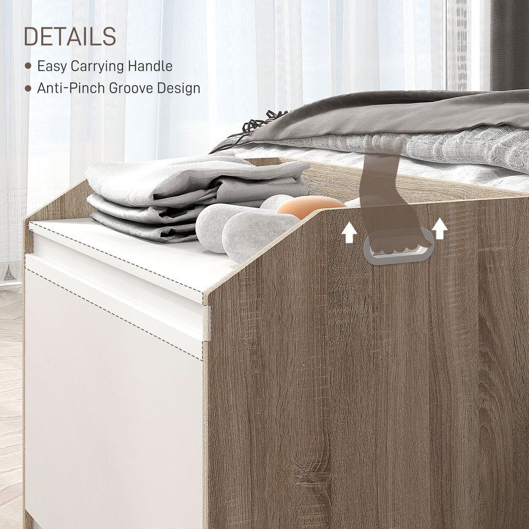 MCL 60 x 35.5cm Storage Ottoman Box, with Top Seat - White