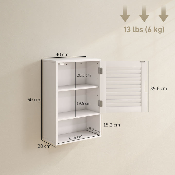 Bathroom Cabinet, Wall Mounted Storage Cabinet with Adjustable Shelves
