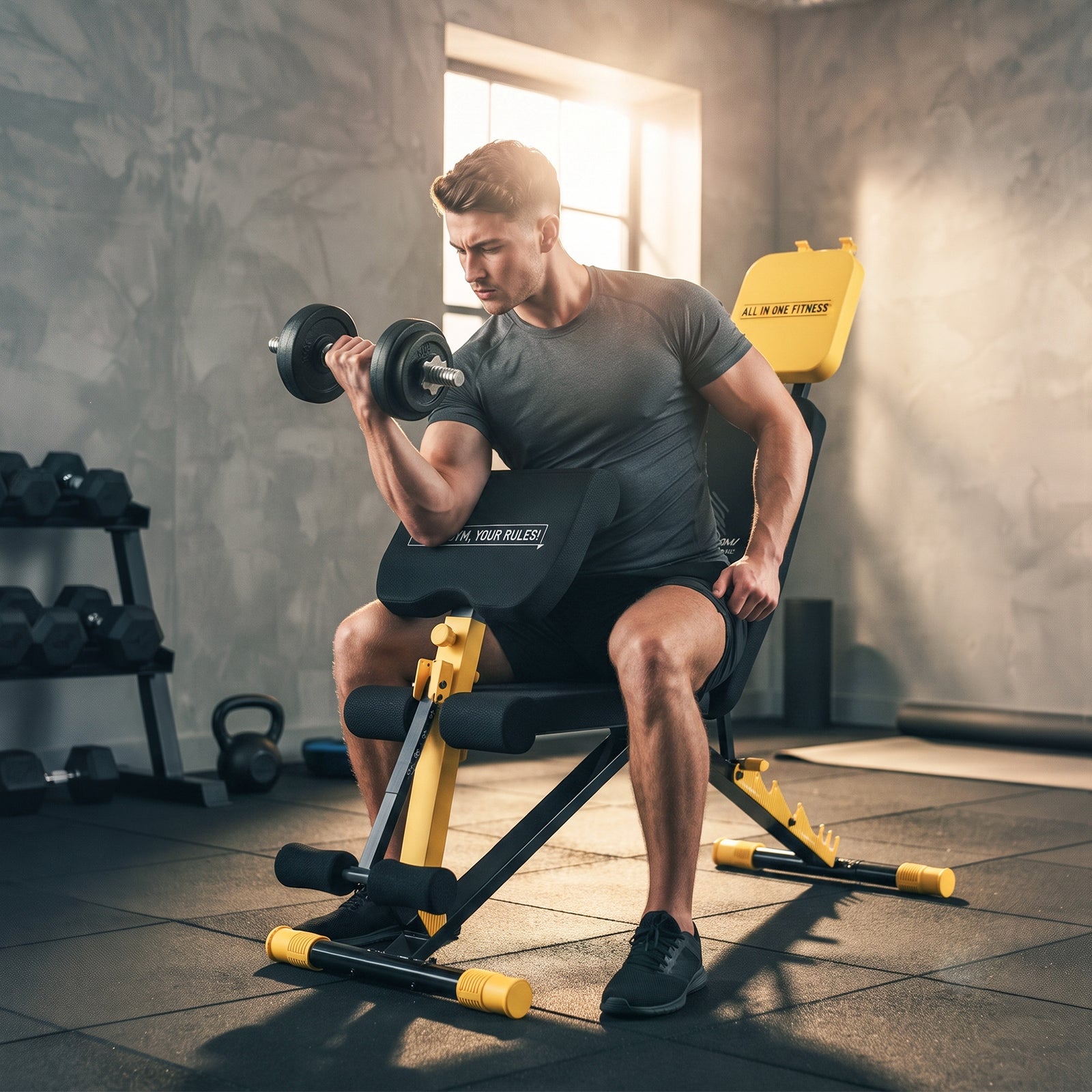 Adjustable Weight Bench for Home Gym, 300kg Incline Decline Flat Folda