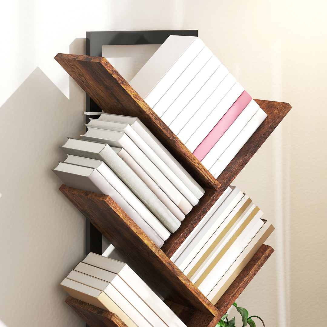 Six-Section Tree Bookcase - Wood-Effect