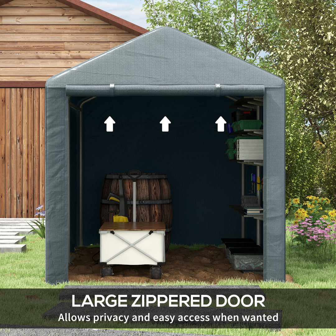 2.2 x 1.6 m Outdoor Storage Tent, with Accessories - Dark Grey