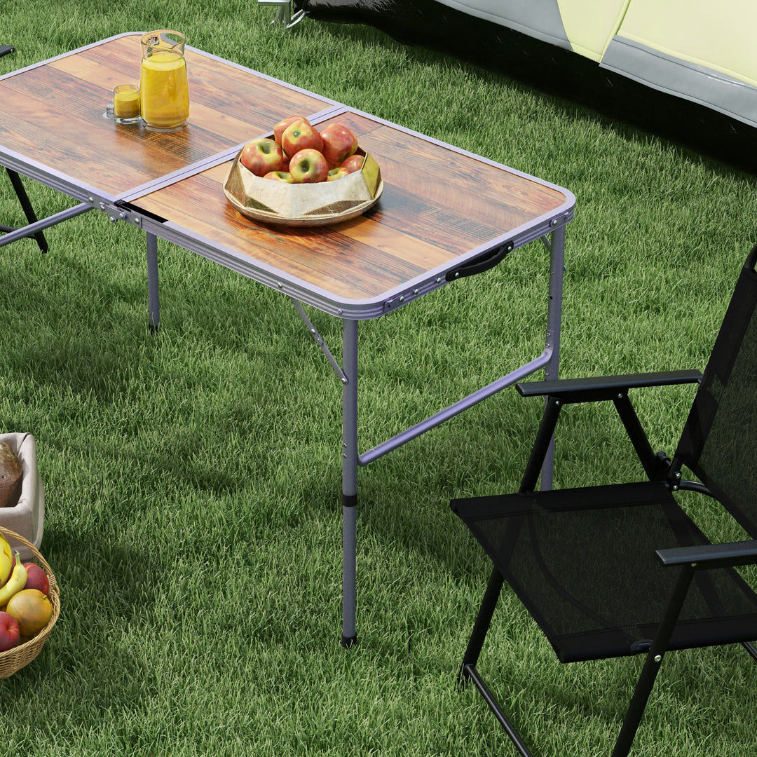 3ft Folding Camping Table Height Adjustable Aluminium Outdoor Garden Party Picnic BBQ Trestle Table Field Kitchen