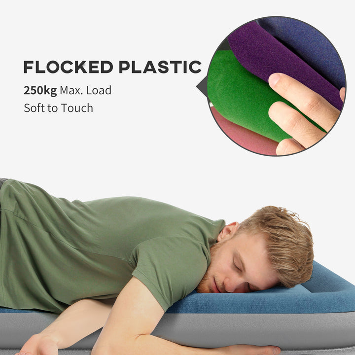 King-Size Inflatable Mattress, with Built-In Electric Pump and Bag