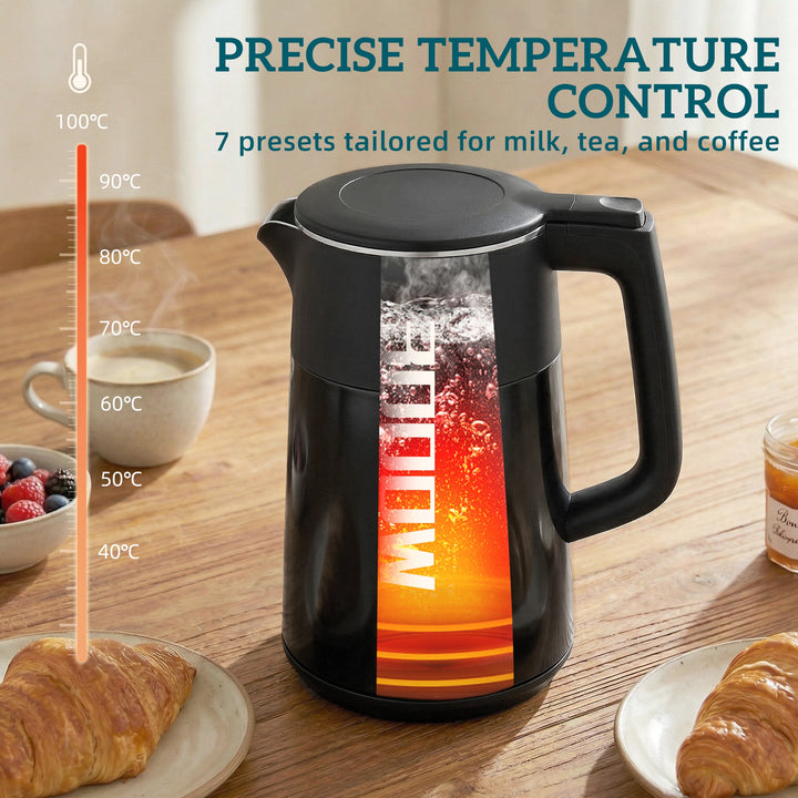 Electric Kettle, 1.7L Fast Boil 3kW Water Kettle with UK Strix Thermos