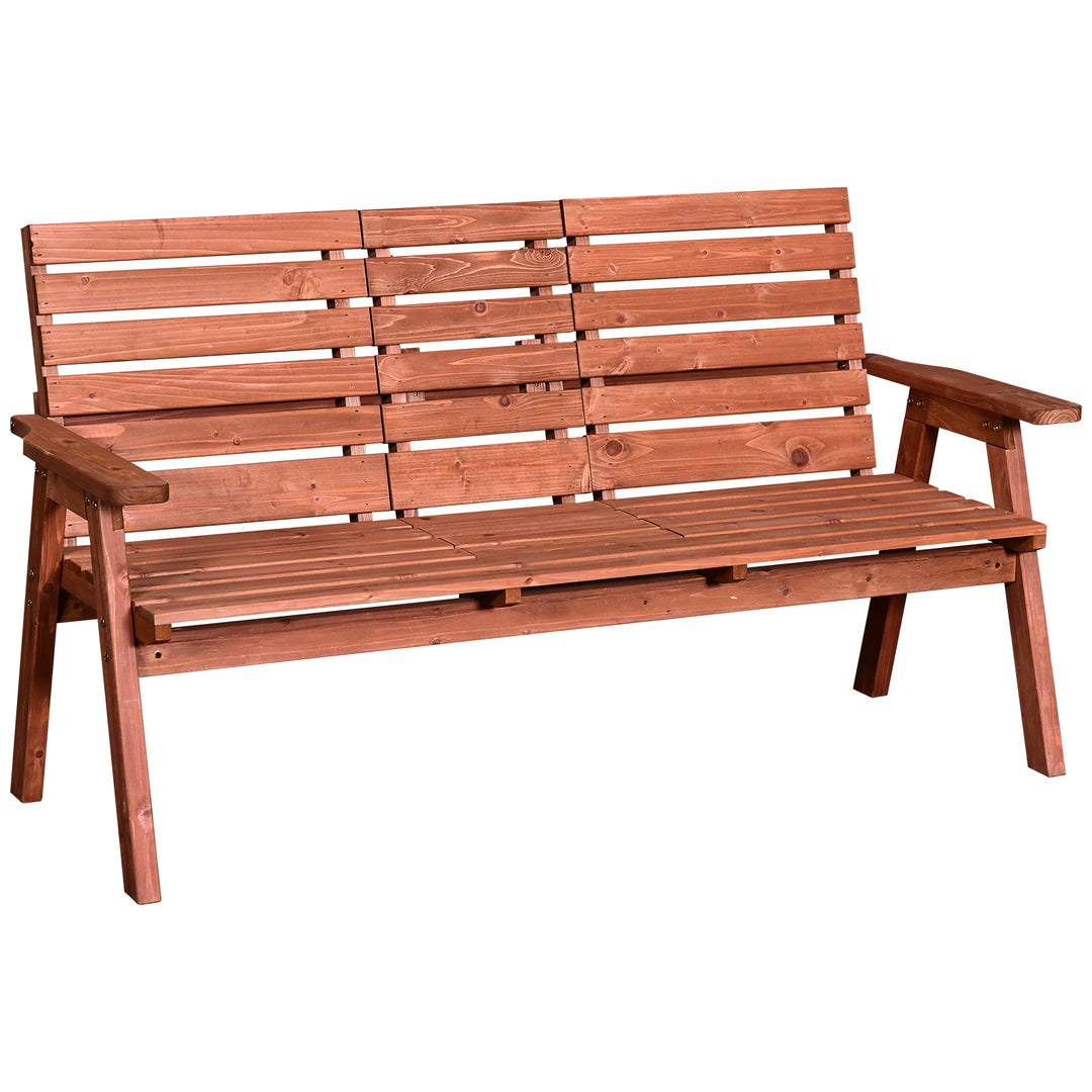 MCL Fir Wood Convertible 2 to 3 Seater Outdoor Garden Bench Wood Tone