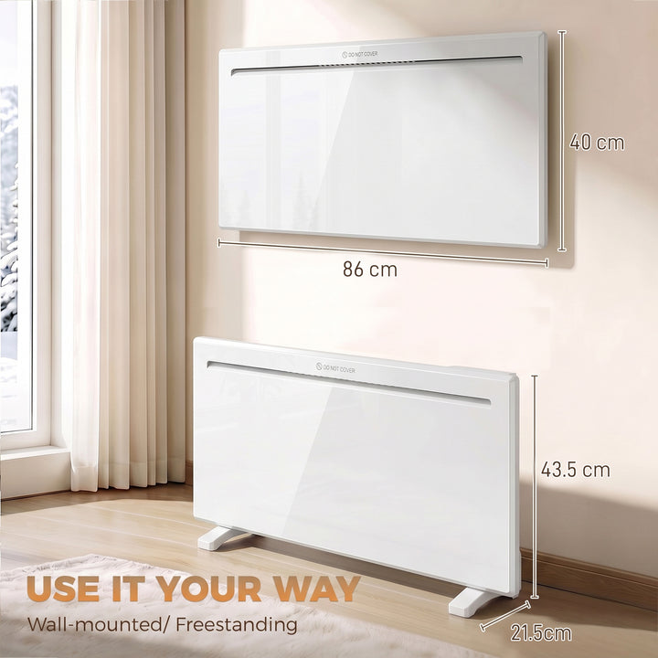 Smart Panel Heater Wall Mounted/Freestanding, Electric Heater with - view 3