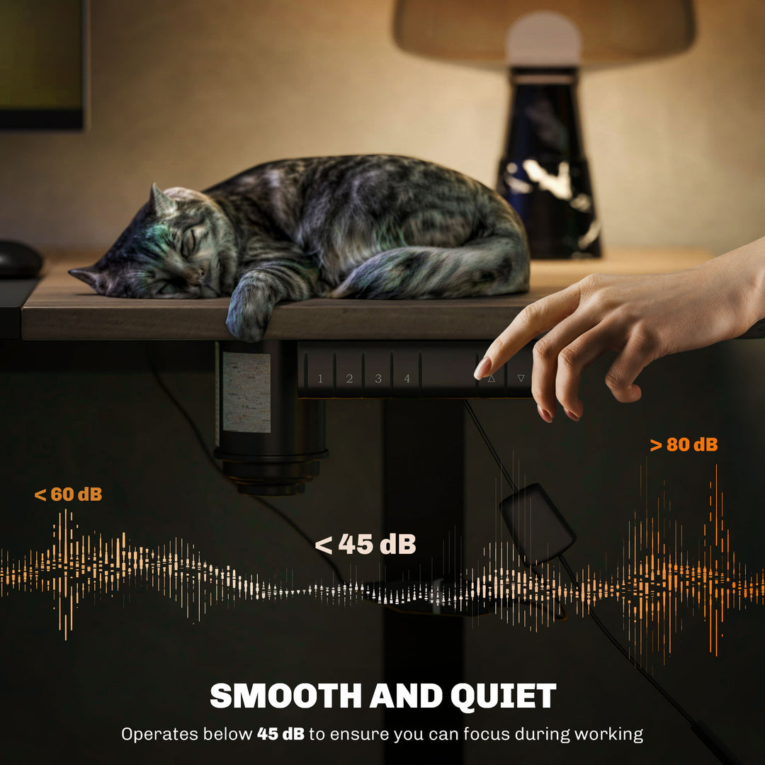 MCL 72-116cm Adjustable Electric Standing Desk, with LED Display - Black