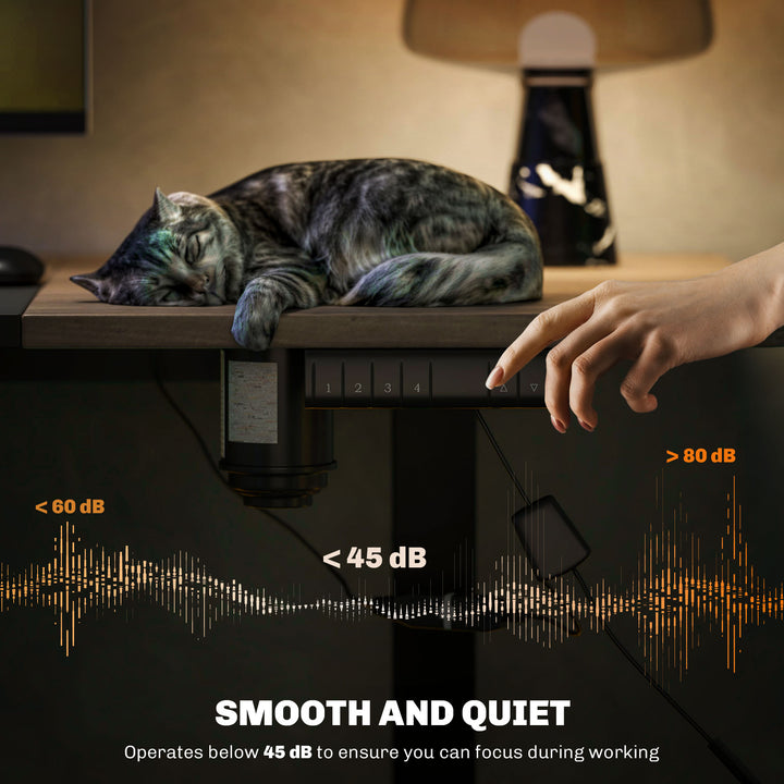 MCL 72-116cm Adjustable Electric Standing Desk, with LED Display - Black