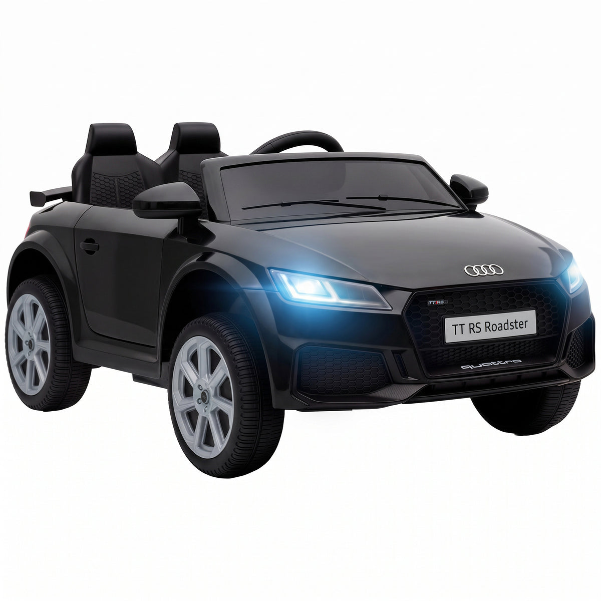 12V Audi TT RS Licensed Electric Car, Electric Ride On Toy with - Black