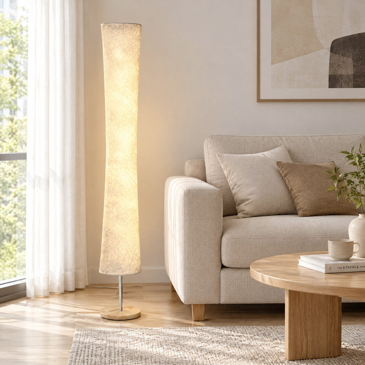LED Floor Lamp, 152 cm Modern Dimmable Standing Lamp with Paper - view 2