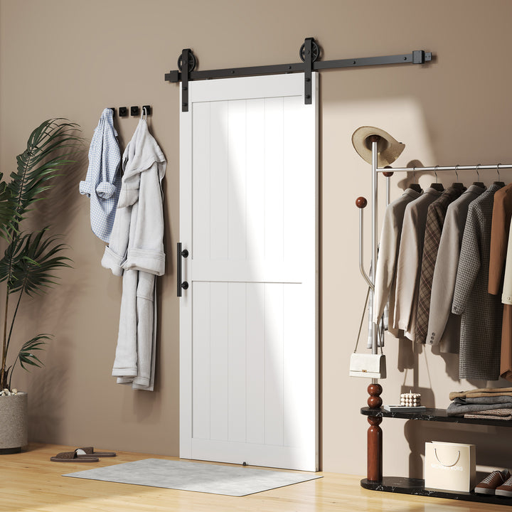 183cm Sliding Barn Door Kit, Sliding Door with Track, Hardware, Upgrad