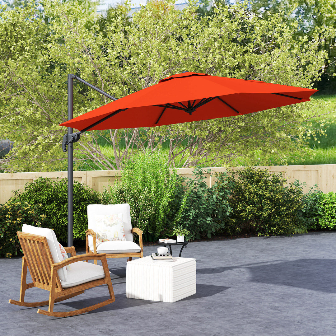 Five-Position Overhanging Parasol - Orange