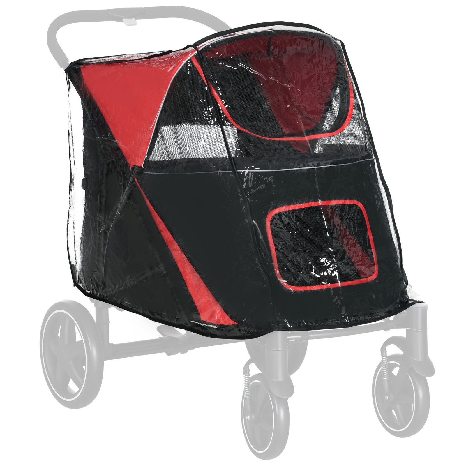 Rain Cover for Dog Pram, Stroller Buggy with Rear Entry