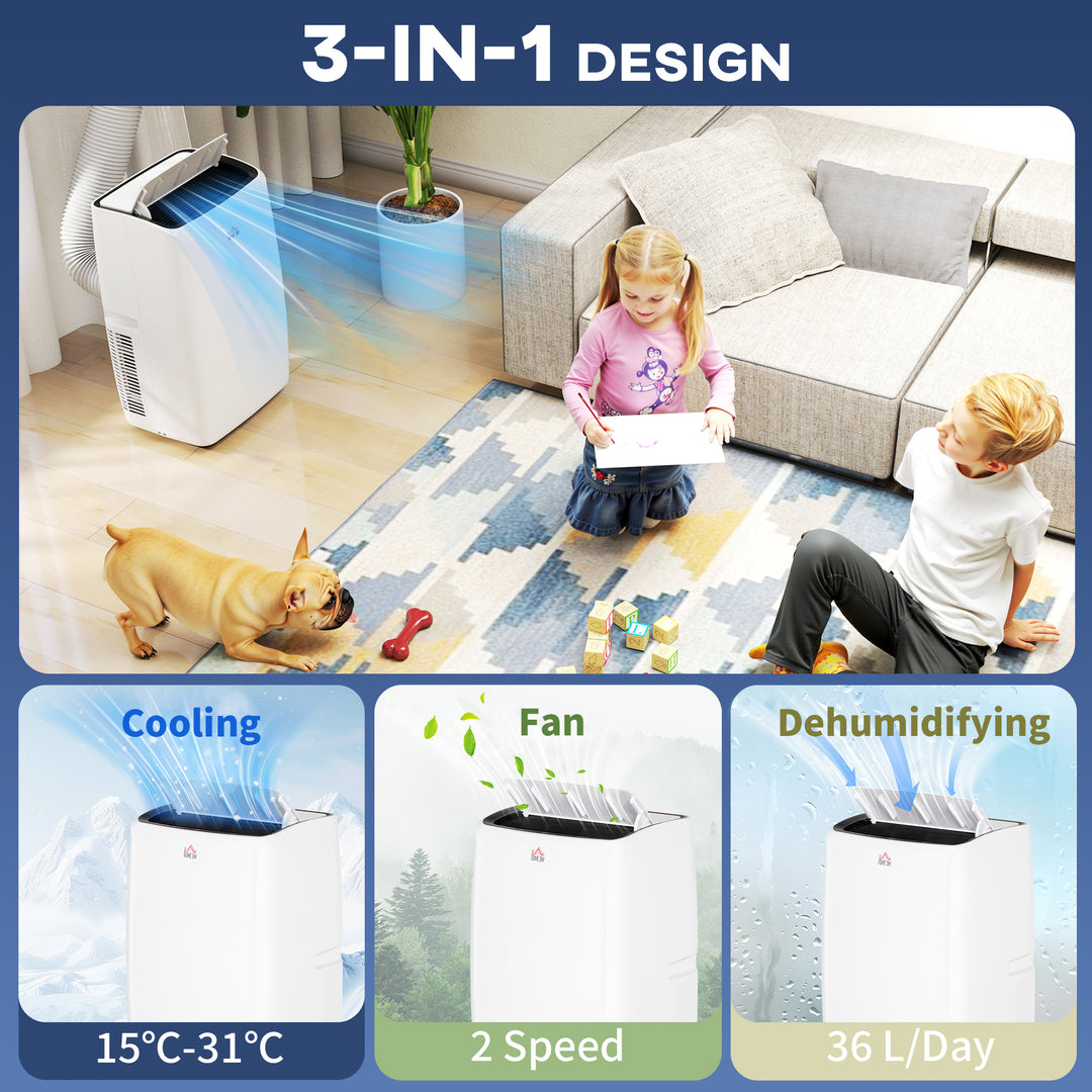 12,000 BTU Mobile Air Conditioner, Grade A Rated - White
