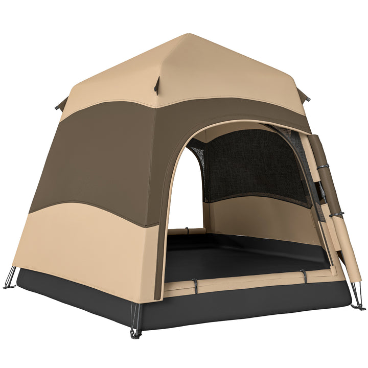 Double Layer Instant Pop Up Tent with Rainfly, Portable Camping Shelte