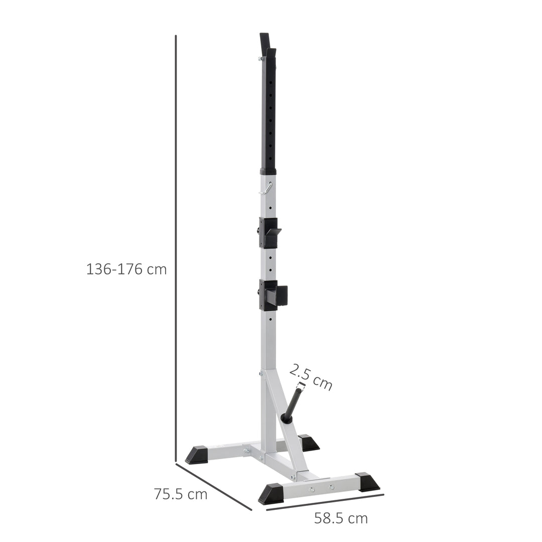 Weights Bar Barbell Rack Squat Stand Adjustable Portable Weight Lifting Max Load 200kg, Suitable For Home Gym Training Work Out