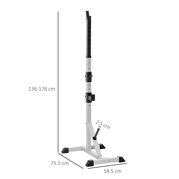 Weights Bar Barbell Rack Squat Stand Adjustable Portable Weight Lifting Max Load 200kg, Suitable For Home Gym Training Work Out
