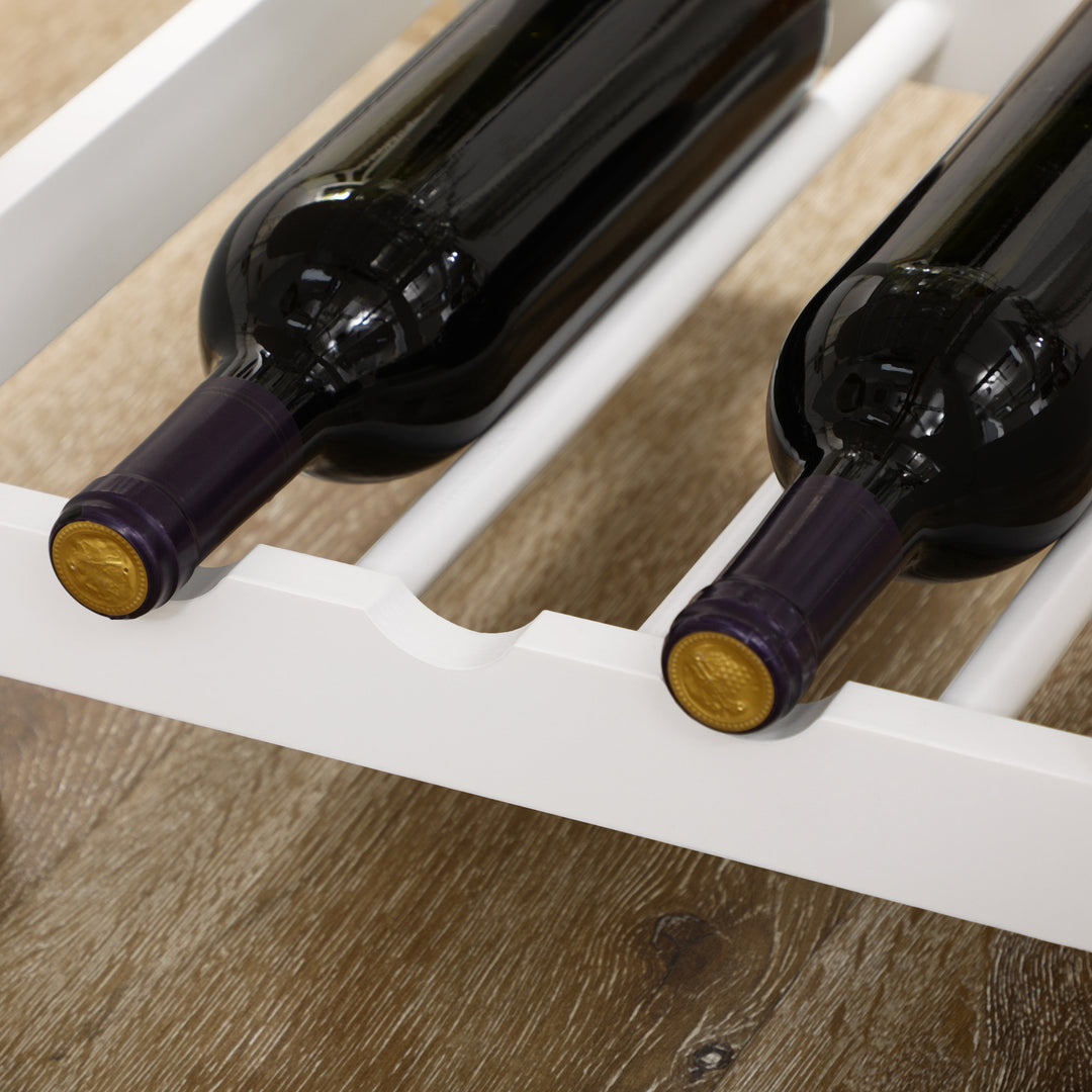 MCL 3 Piece Bar Table Set, Breakfast Bar table and Stools with Storage Shelf, Drawer, Wire Basket and Wine Rack for Kitchen, Home Bar, Natural and White