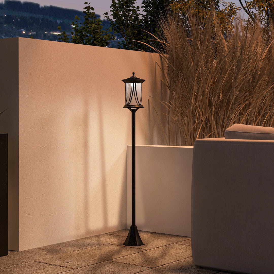 Solar Lamp Post Light, 1.3 M LED Outdoor Street Light, Waterproof IP44 for Patio, Garden, Pathway, Cool White