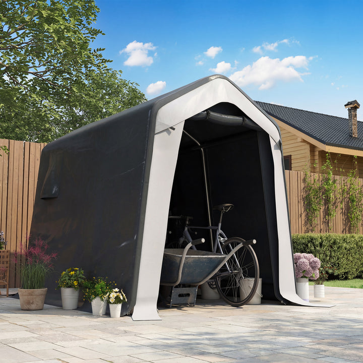 1.8 x 2.4m Garden Storage Shed Tent, Waterproof Portable Shed Shelter 