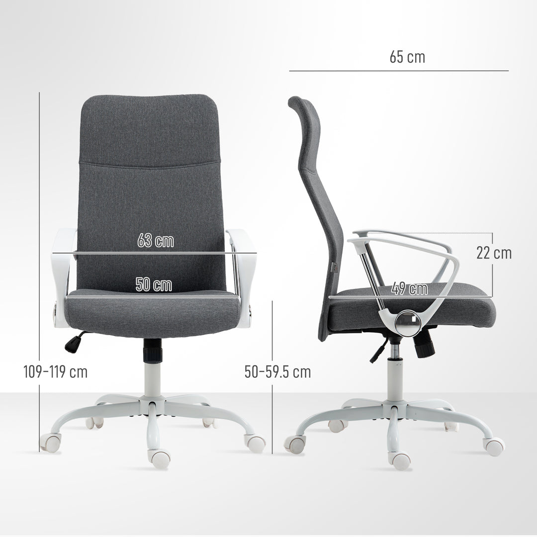 Fabric High Back Office Chair - Grey