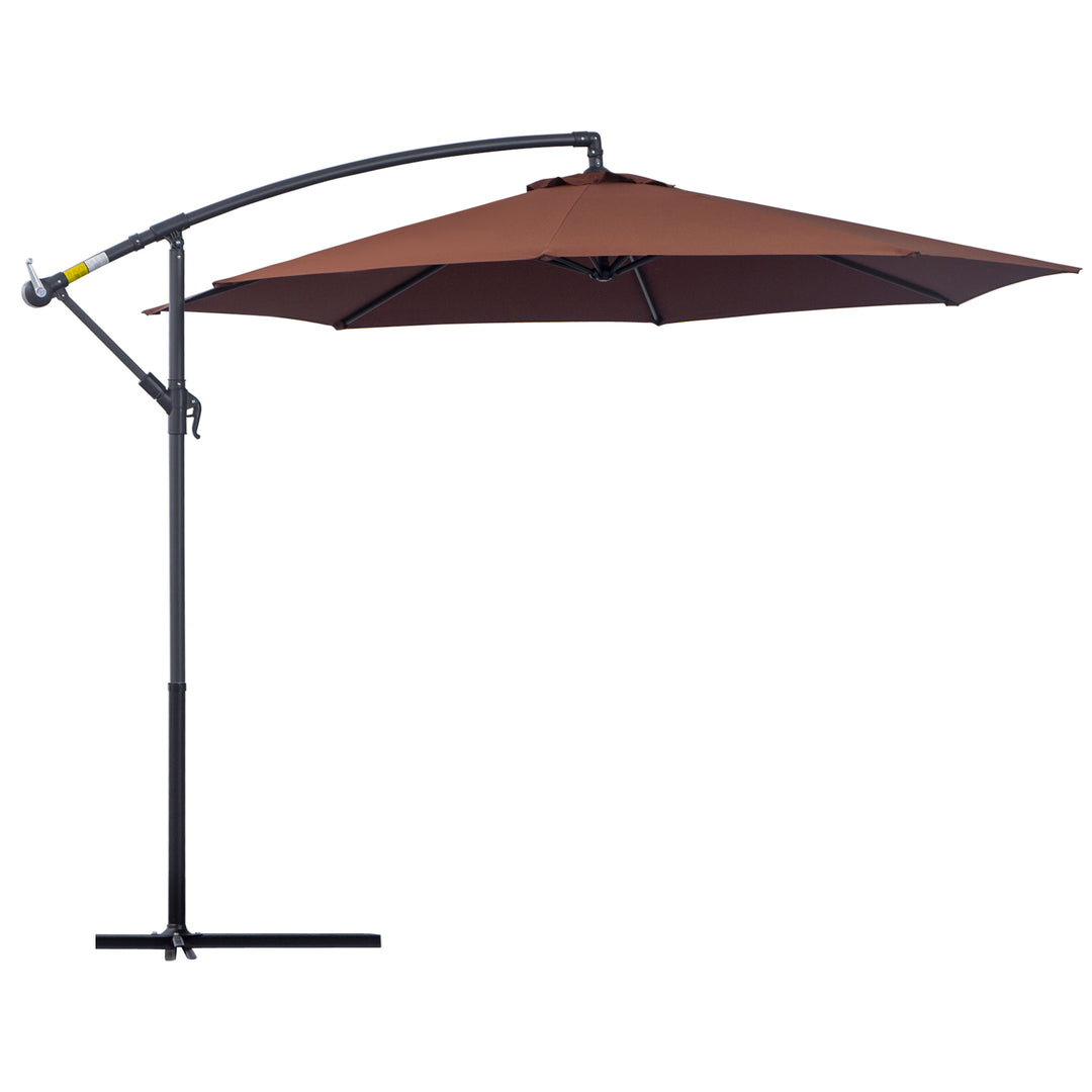 Φ3m Hanging Umbrella Parasol-Coffee