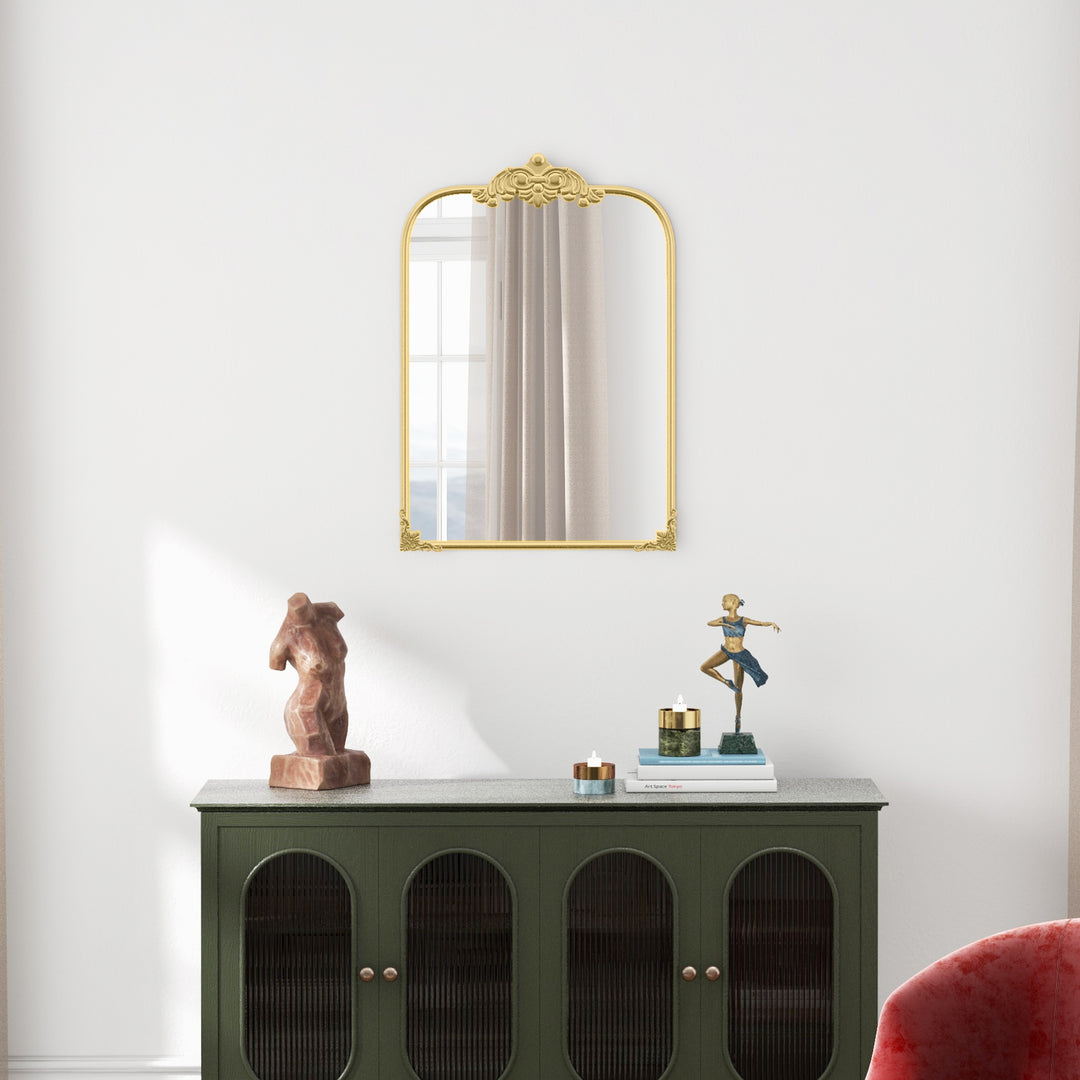 Wall Mirror, Decorative Baroque Mirror with Metal Frame, for Bedroom a