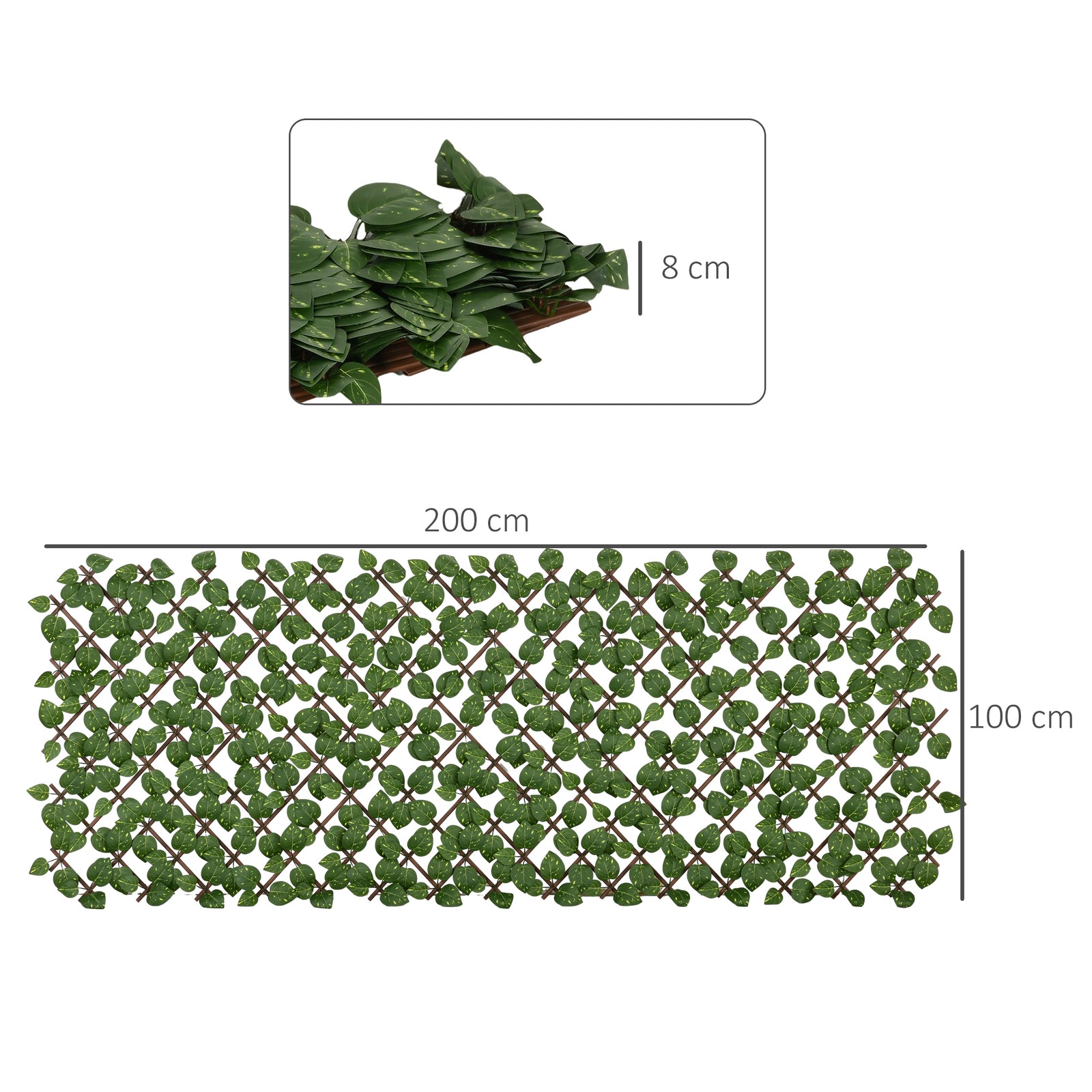 Set of 2 Expandable Artificial Trellis Hedges – Realistic Leaf Privacy