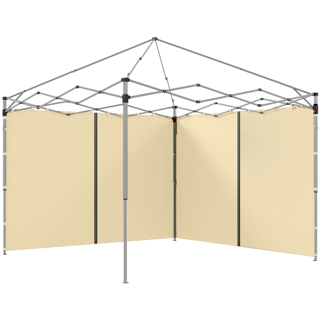 Set of Two 3 x 3(m) Replacement Zipped Gazebo Walls - Beige