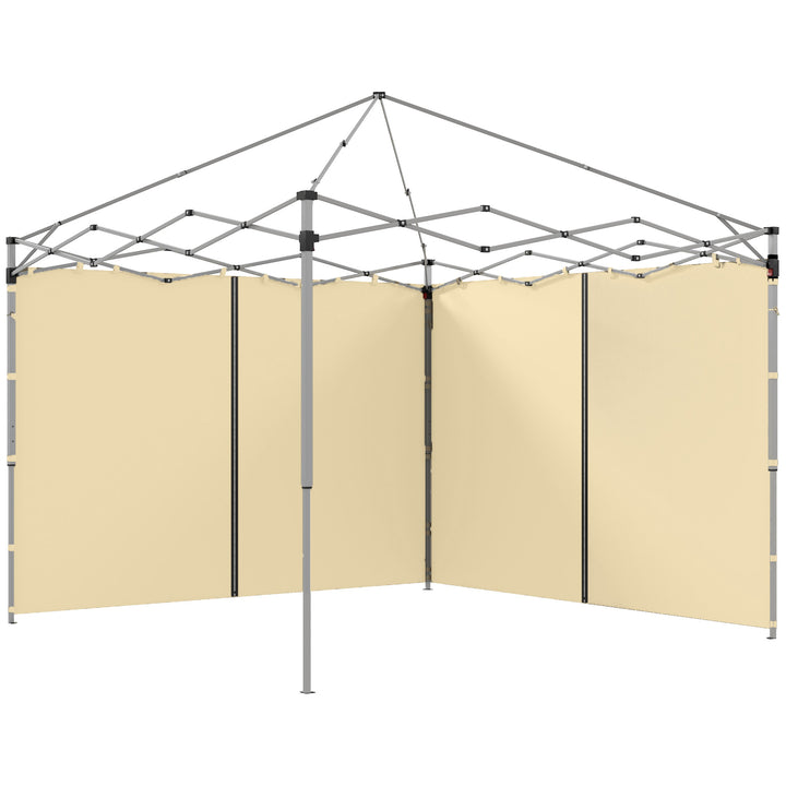 Set of Two 3 x 3(m) Replacement Zipped Gazebo Walls - Beige